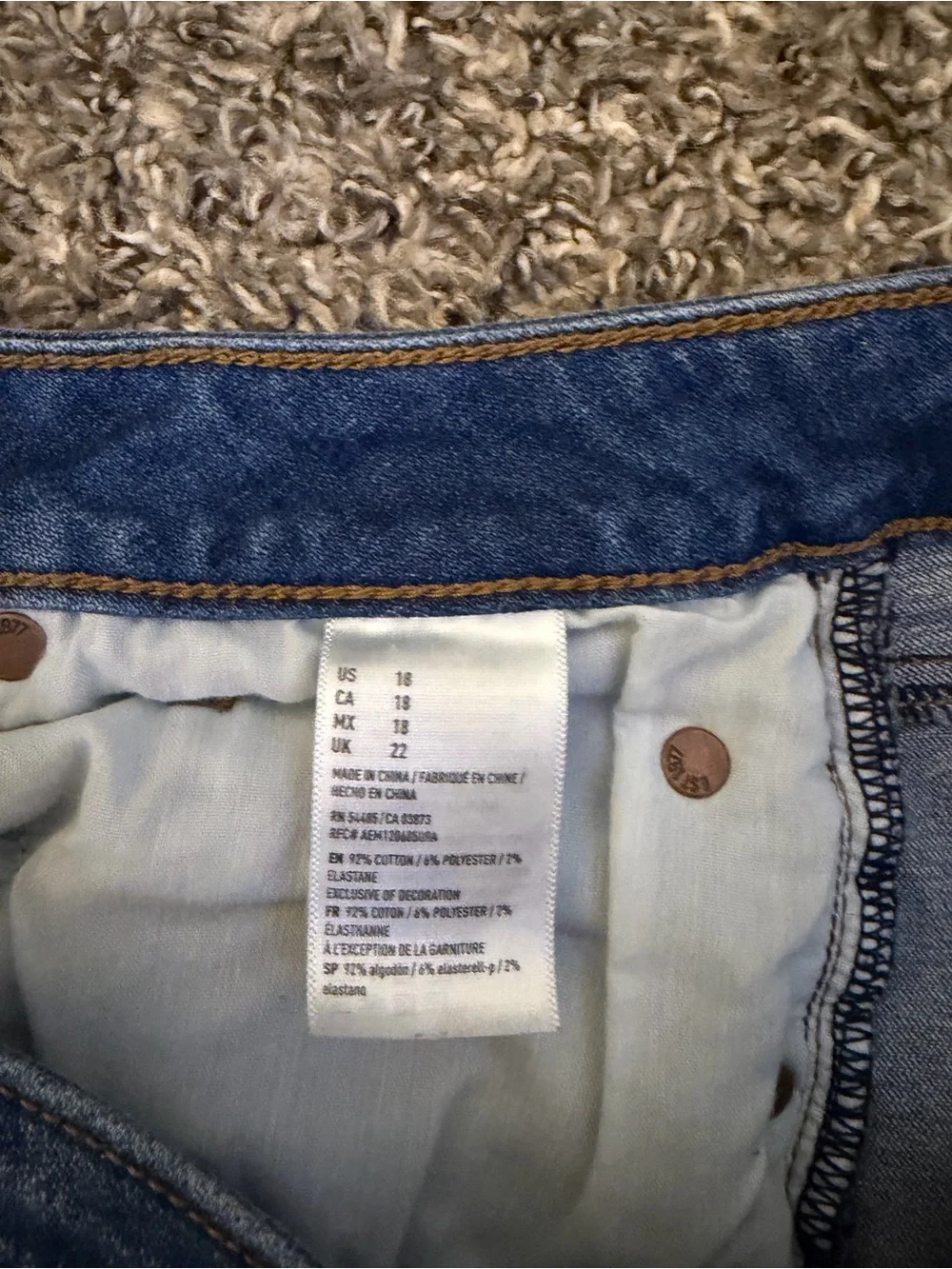 American Eagle Outfitters Blue Washed Denim Cutoff Shorts